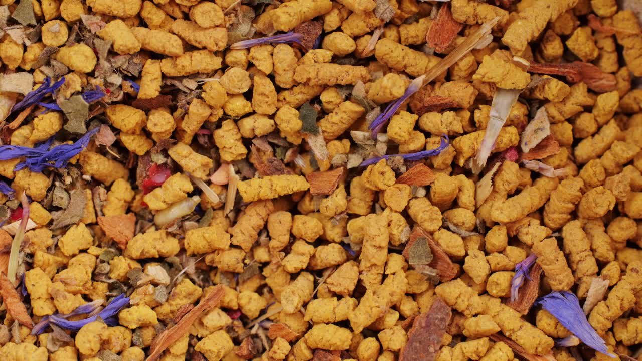 Close-up of a variety of herbal tea