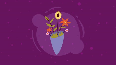 un ramo de flores un regalo romántico animación
