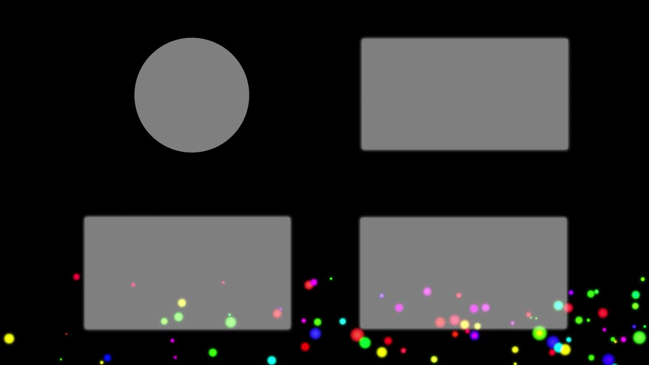 다채로운 공 구 끝 카드 끝 화면 모션 그래픽