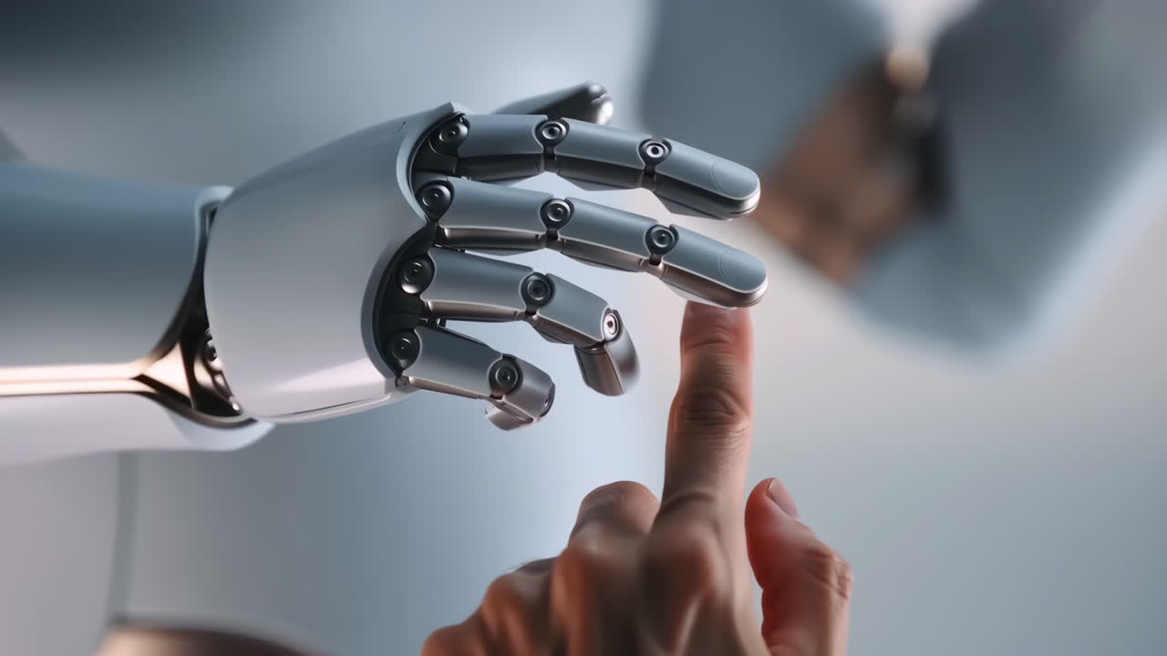 Robot Arm Interacting with a Human Hand