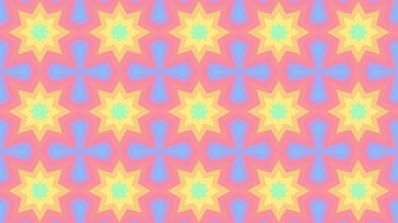 mosaico geométrico animado abstracto en bucle sin costuras fondo gráfico de movimiento con colores del arco iris