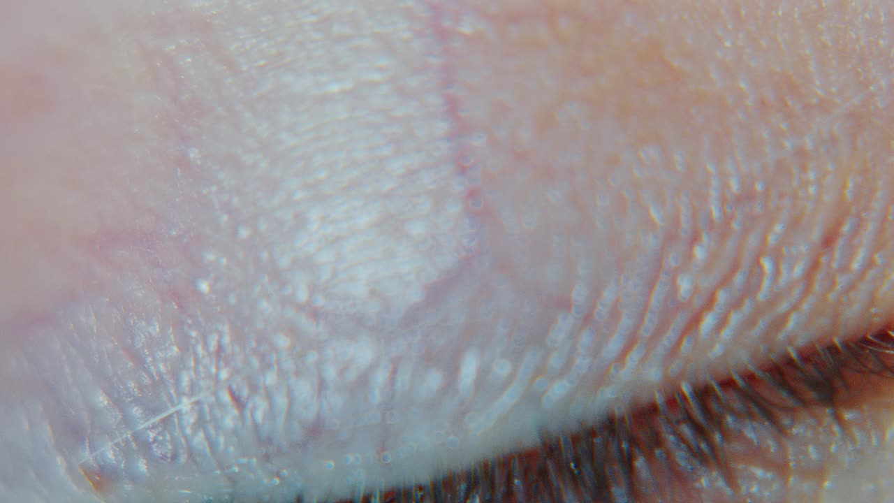 인간 눈의 클로즈업