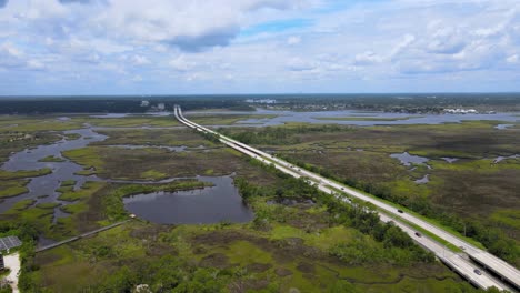 florida 202: j turner butler blvd aerial view over intracoastal waterway in jacksonville fl