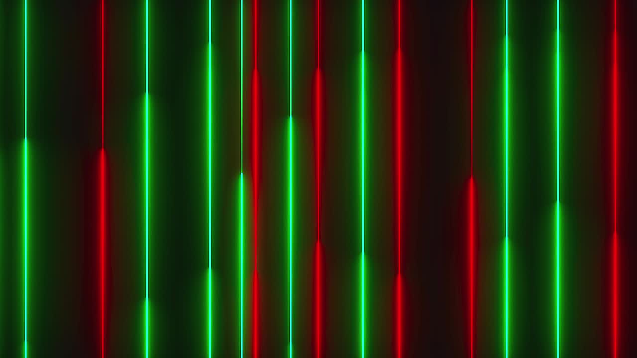 muchas líneas verticales de iluminación de neón, telón de fondo generado por computadora abstracta, renderizado en 3d
