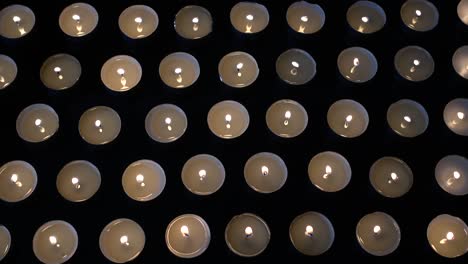 candles on a black background.