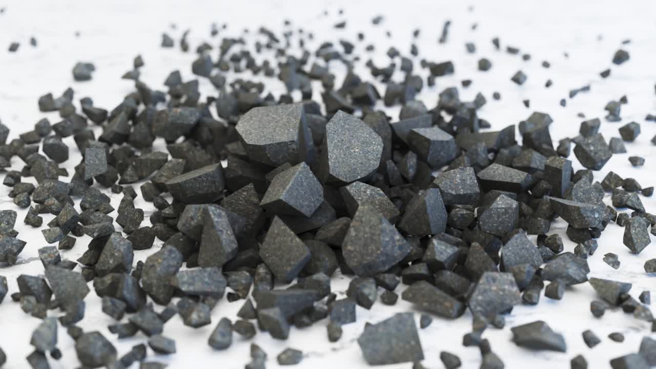 куча разбитых камней на мраморной поверхности