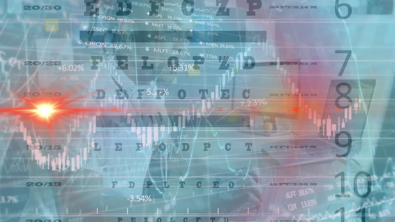 아프리카계 미국인 사업가에 대한 데이터 처리 애니메이션
