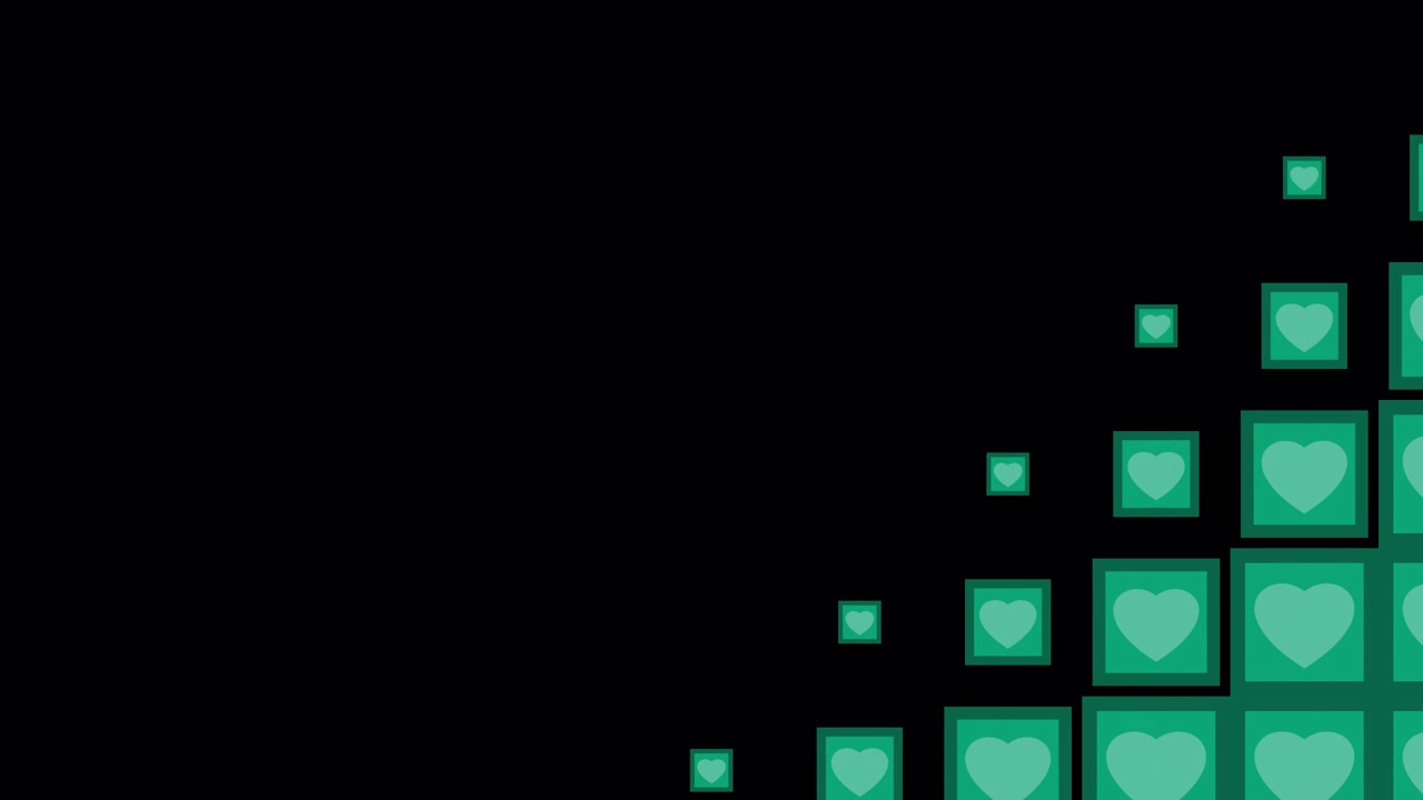 Heart Block tile wave Transitions. 1080p - 30 fps - Alpha Channel (2)