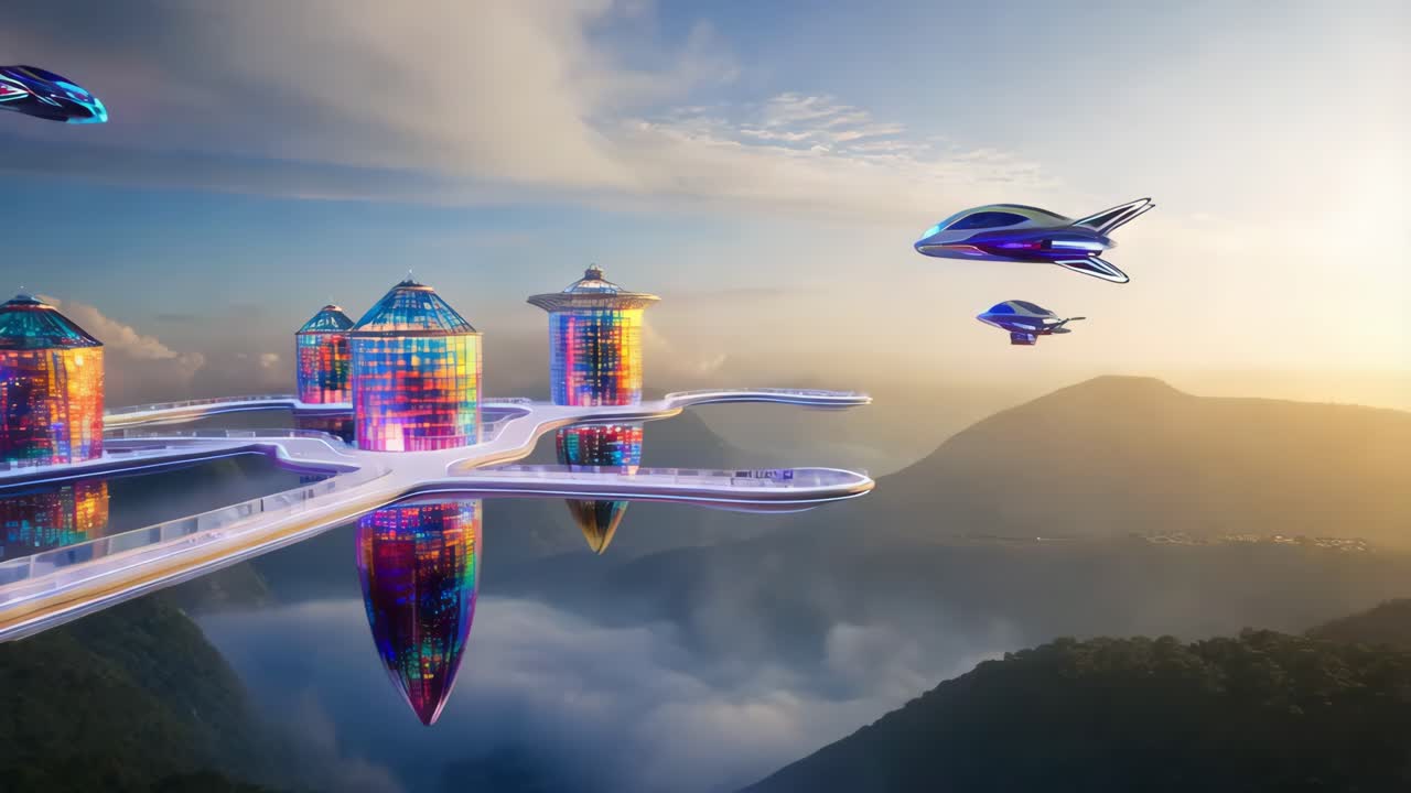 해가 뜨면 구름 속에 떠다니는 도시