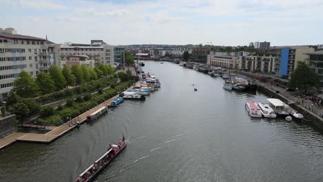 bristol city waterfront docks uk aerial footage 4k