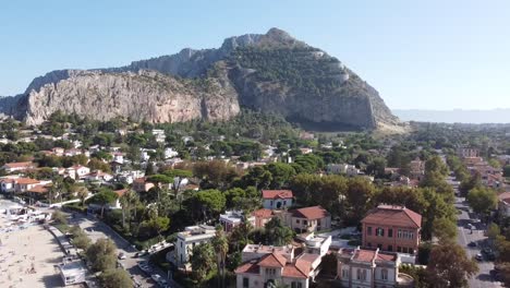 playa mondelo monte pellegrino palermo sicilia por avión no tripulado