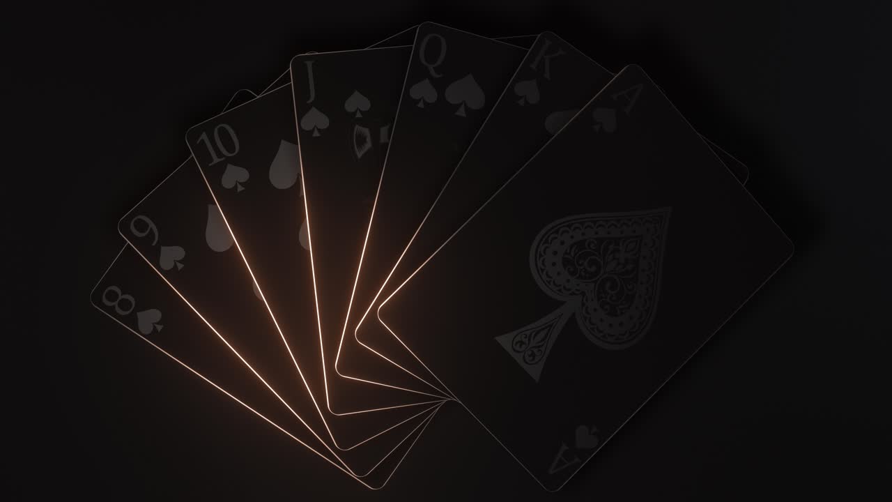 Glowing Black Playing Cards