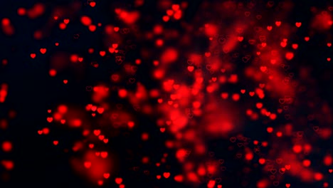 un bucle sin costuras, el día de san valentín un fondo abstracto con bucles, corazones voladores.