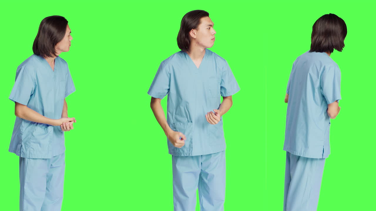 의료 전문가가 이벤트를 기다리고 있습니다.