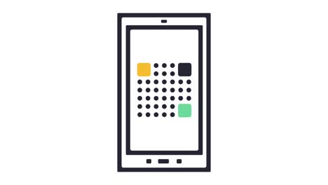 animación del icono de la línea de código qr