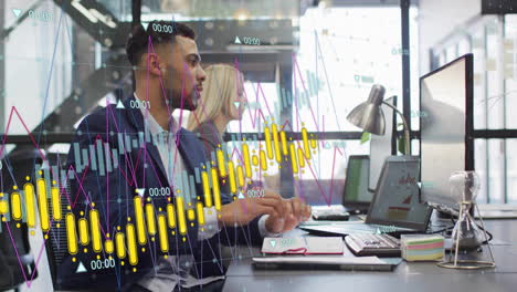 Animación-Del-Procesamiento-De-Datos-Financieros-Sobre-Diversos-Empresarios-En-El-Cargo