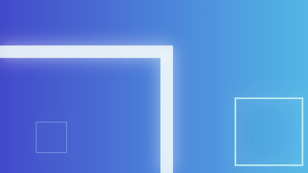 움직이는 사각형과 함께 추상적인 파란 기하학적 배경