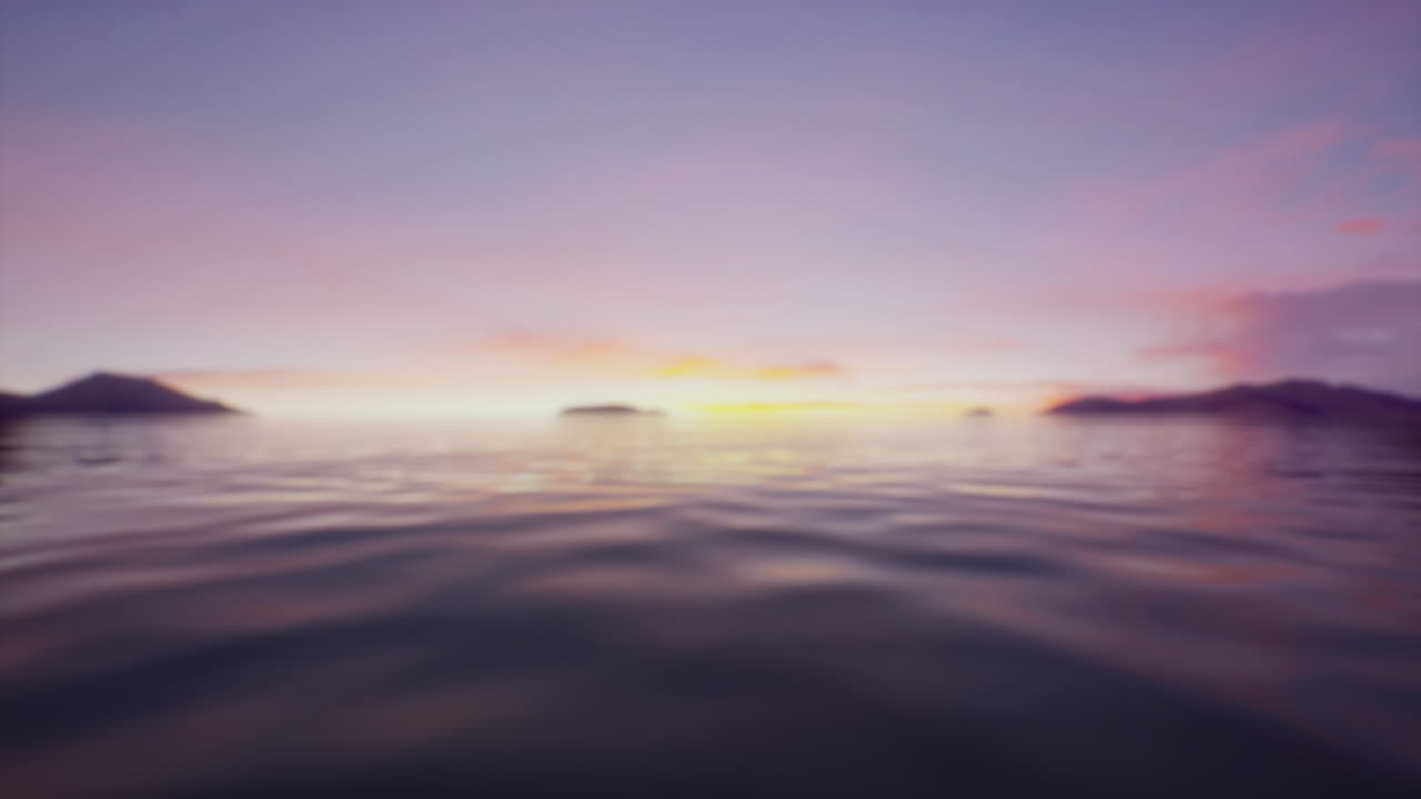 바다 위의 아름다운 일몰