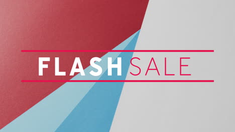animación de texto de venta en flash sobre el patrón.