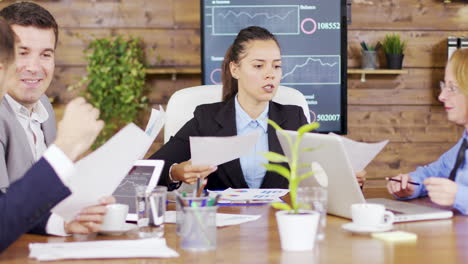 investment team having a meeting in the conference room