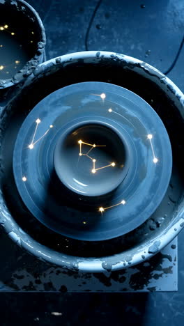 constellations on a pottery wheel