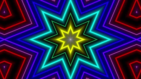 neon geometric pattern illumination animation motion graphics