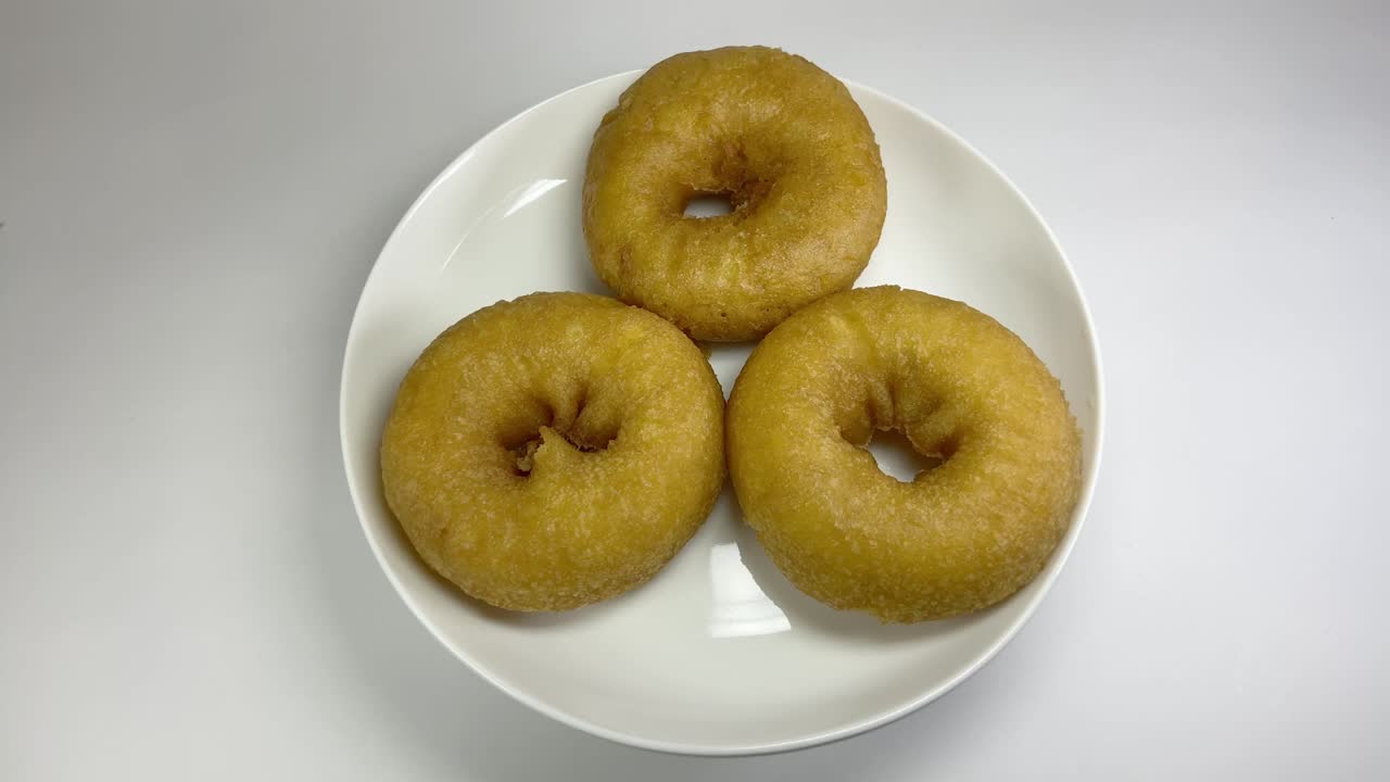 donut pequeño, video en primer plano