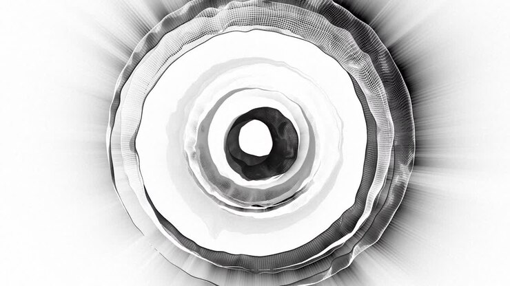 Abstract Circular Pattern Greyscale