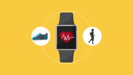 heart cardio life style in smartwatch