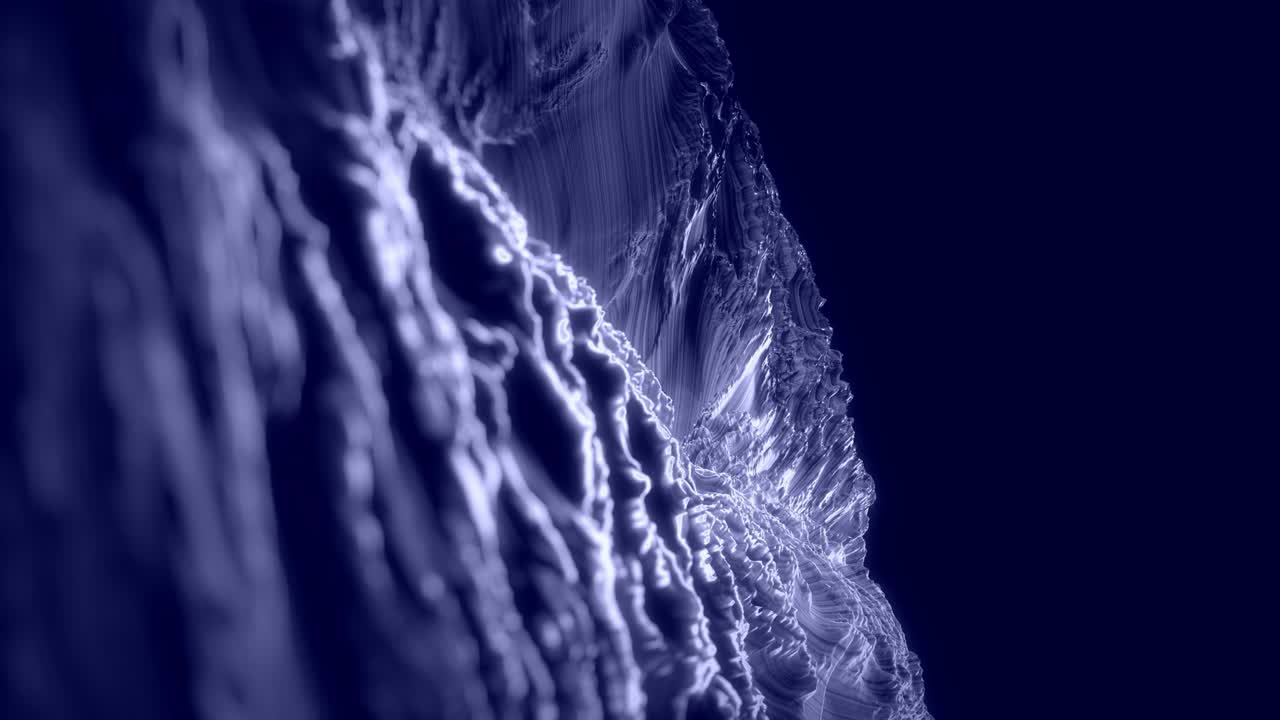 광장 깊이를 가진 프랙탈 추상적인 배경 애니메이션.