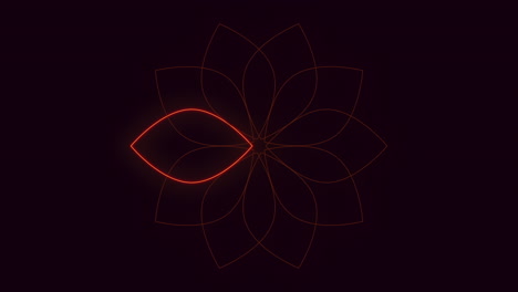 Red-summer-neon-leafs-in-circle