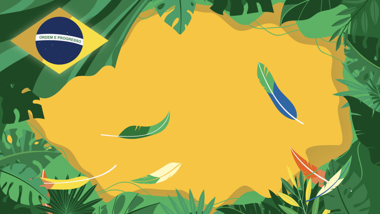 una animación de fondo plano para la celebración del 7 de septiembre