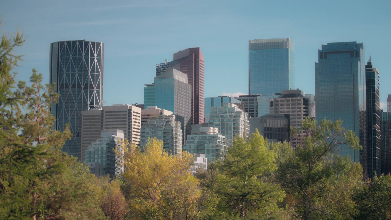 Centro de Calgary no outono