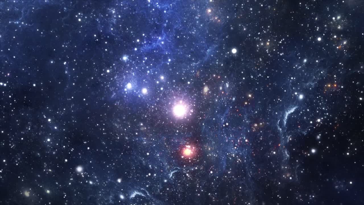 Nebulosa dello spazio profondo con stelle luminose e polvere cosmica