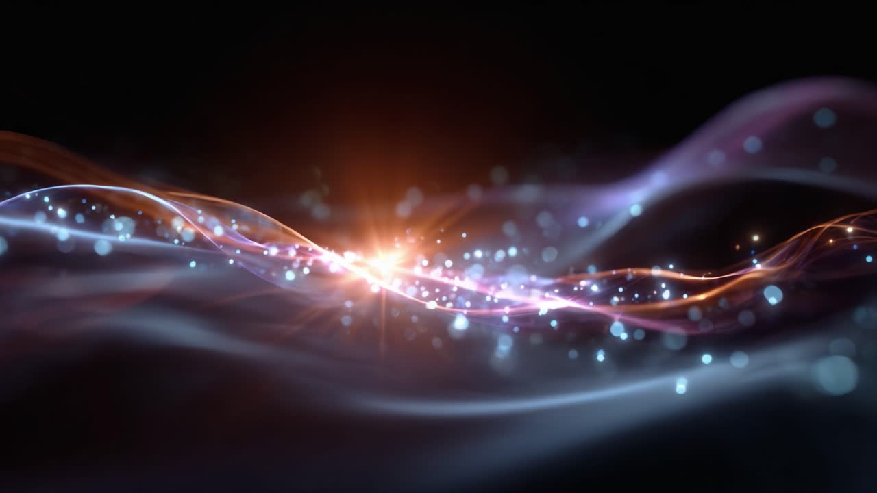 Captivating and Ethereal Light Waves with Colorful Highlights Creating a Stunning Visual Experience in a Dark Background to Inspire Imagination and Creativity
