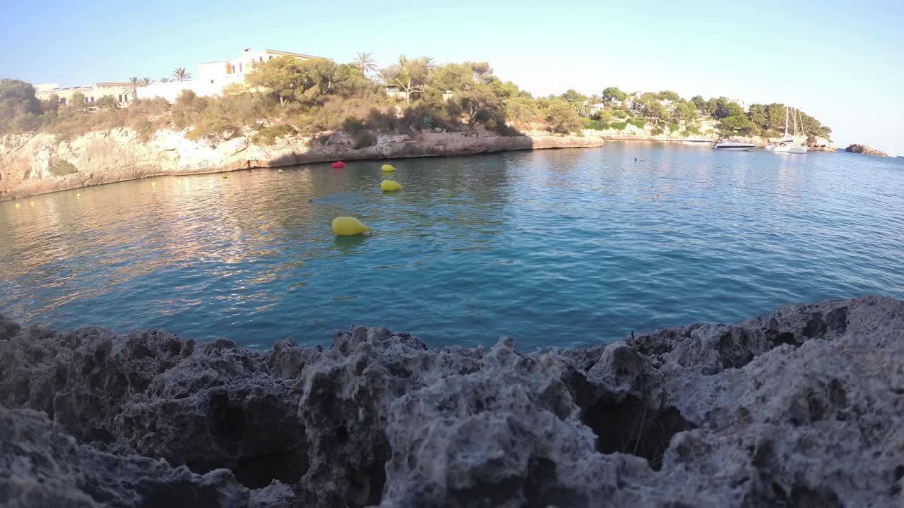 Spain Mallorca Cala Ferrera and Cala Esmeralda beaches at 4k 60fps and 30fps with a drone DJI MAvic Air and Action cam YI 4k+ shoots from above and below
