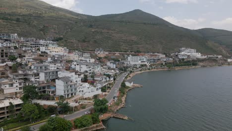 panning drone footage of the iconic wen bi village with beautiful photospots