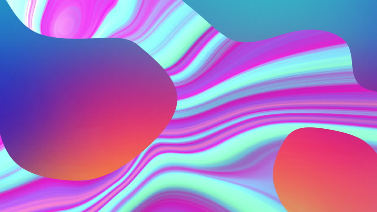 animación de formas sobre un fondo de colores en movimiento