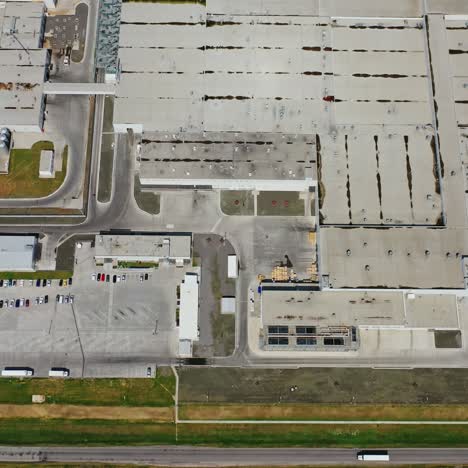 aerial view of large industrial factory