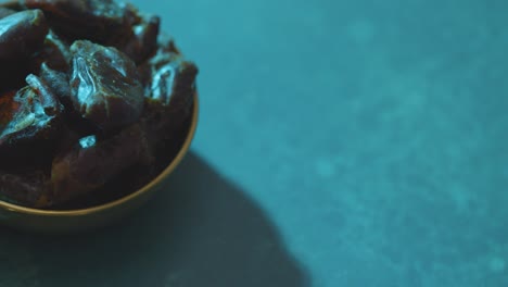 macro shot of bowl of dates