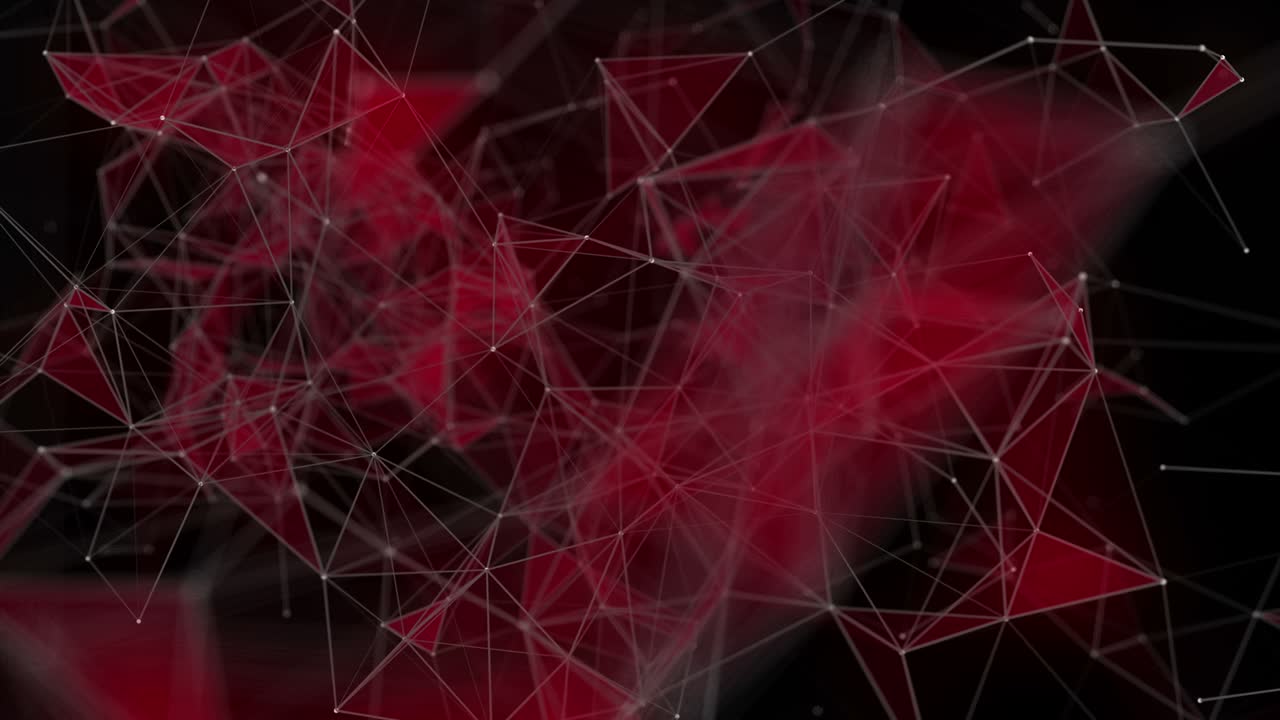 Powerful plexus animation with glowing triangles in slow motion, 4096x2304 loop 4K