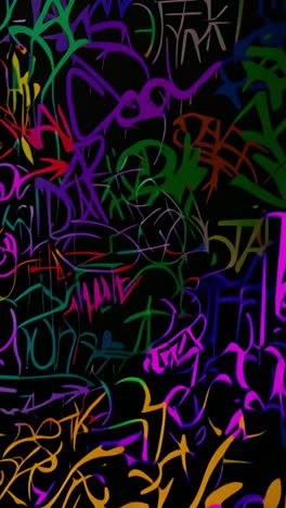 abstract graffiti art with vibrant colors and intricate patterns