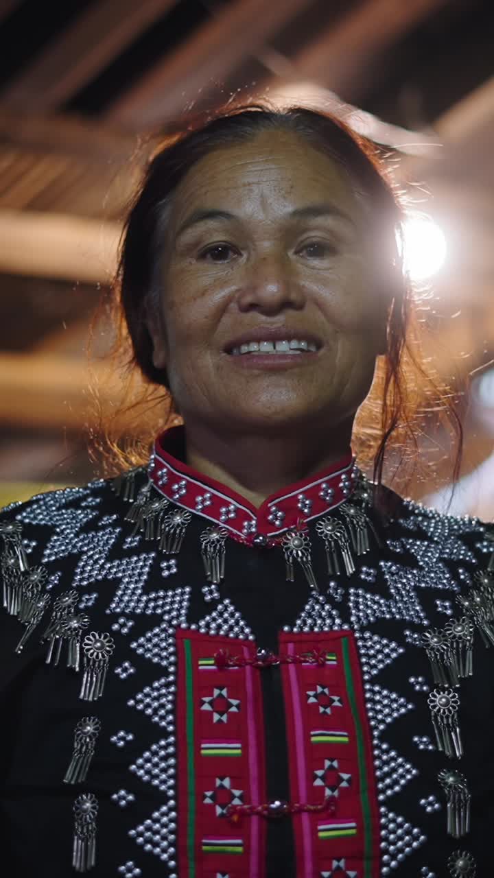 Portrait of a Woman in Traditional Ethnic Clothing