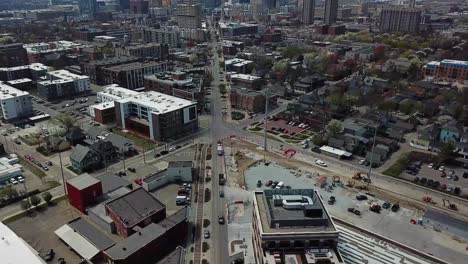 aerial-footage-of-empty-street-in-the-city-of-indianapolis-lock-down-pandemic-new-normal-forced-people-stay-at-home