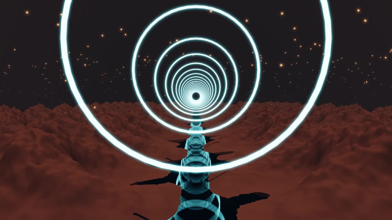 4k 3d 애니메이션, 추상적인 공상 과학 터널에서 비행, 미래의 모션 그래픽, 하이테크 배경