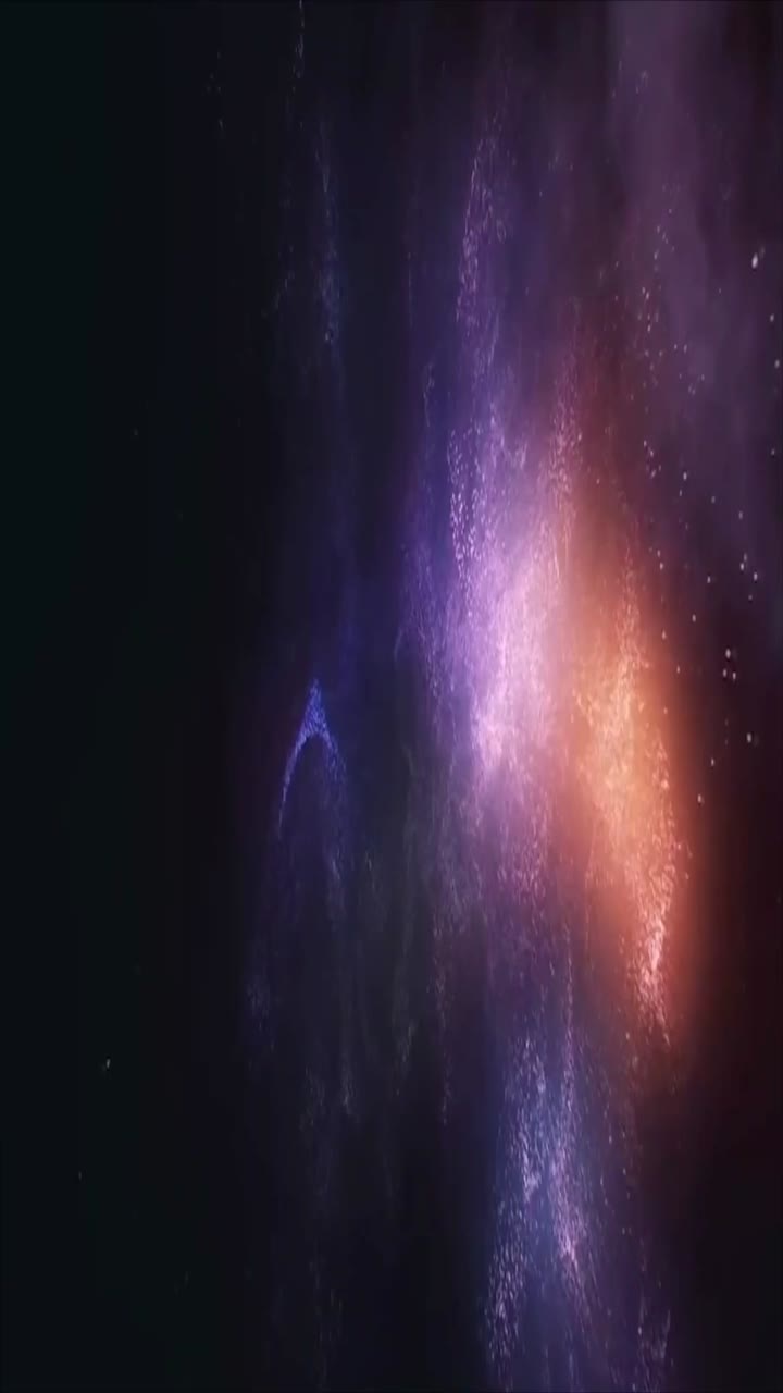 Abstract Glowing Particles Expanding in Dark Space