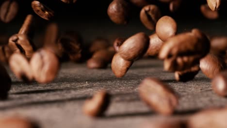 falling coffee beans