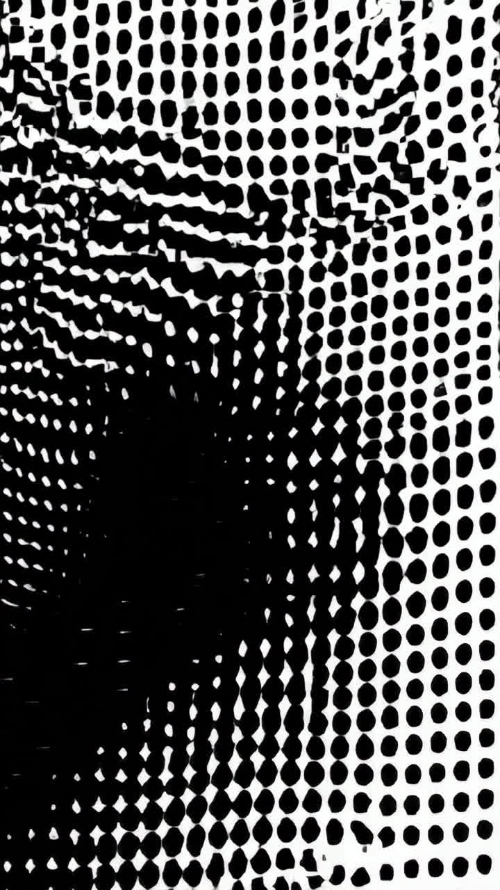 Abstract Black and White Halftone Pattern