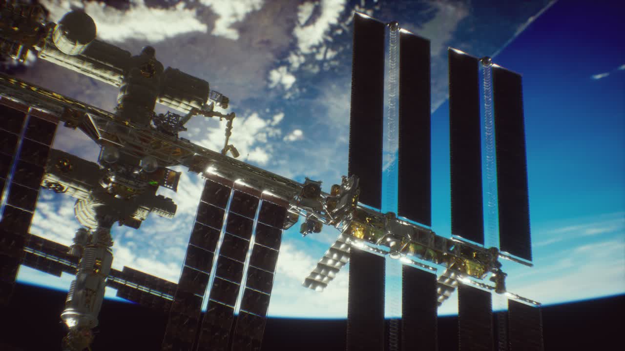 국제 우주 정거장. 이 이미지의 요소는 nasa에 의해 제공됩니다.