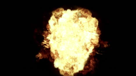 explosión de bola de fuego realista de 4k